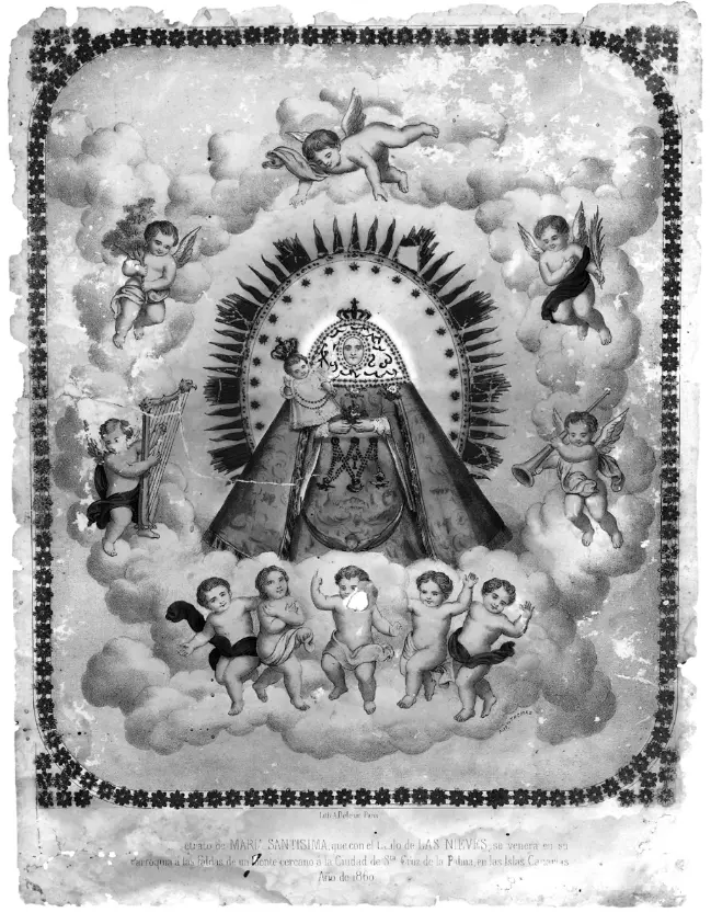 Litografía de la Virgen de Las Nieves